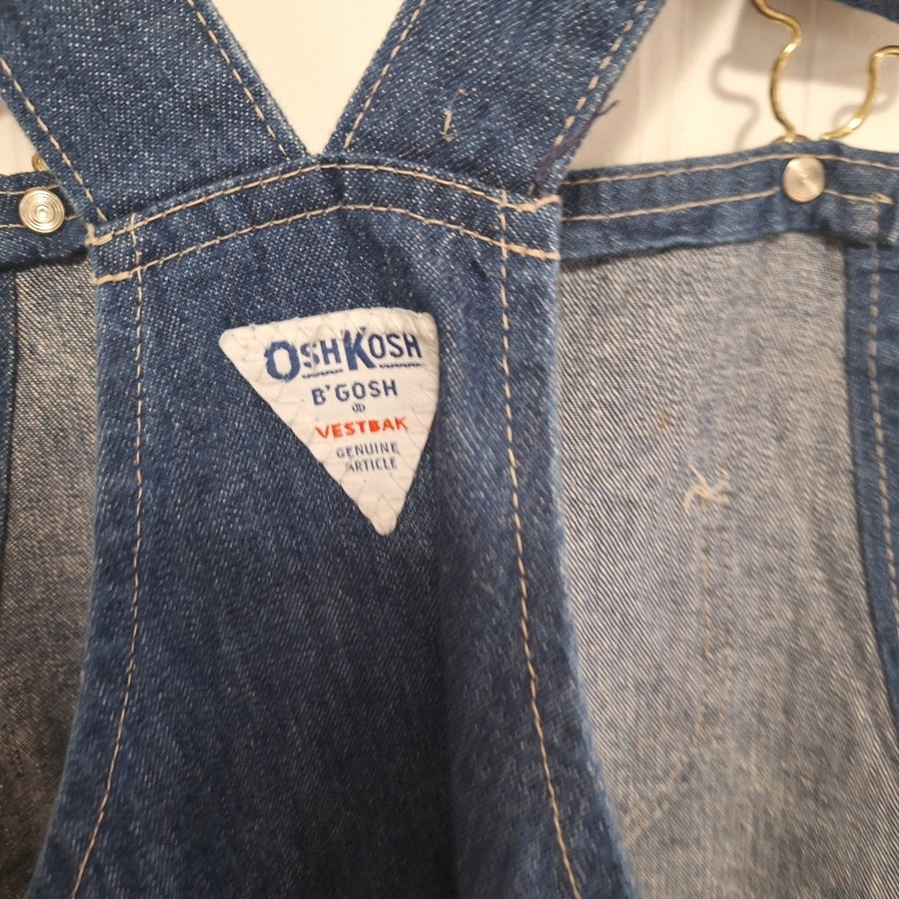 Vintage Osh Kosh Denim Overalls Jumper Dress, Sz 14 Girls STILL HAS TAGS - Picture 8 of 11